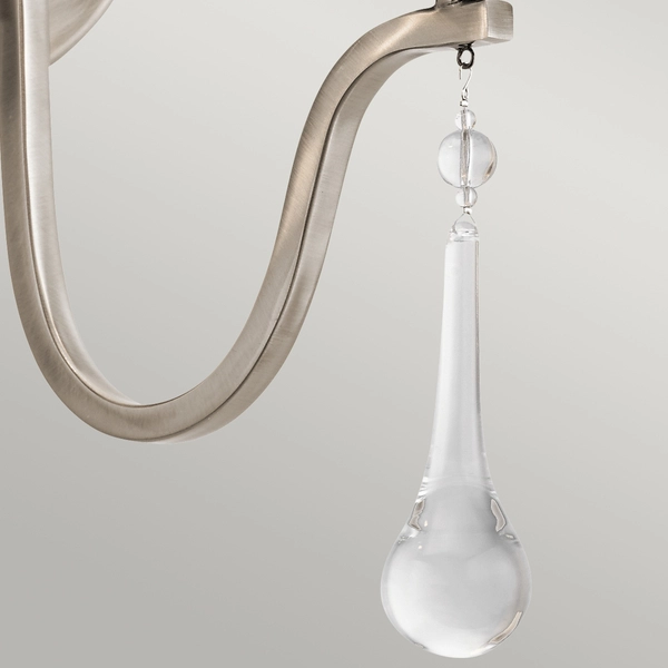 Kinkiet glamour QN-KARLEE2 świeczniki kryształ srebrny