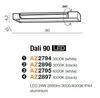 Ruchoma listwa ścienna Dali lampa LED 24W IP44 czarna