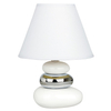 Ceramiczna lampka nocna Salem abażurowa na szafkę nocną biała