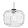 Regulowana wisząca lampa Demarius DEM0108 ryflowany szklany przezroczysty