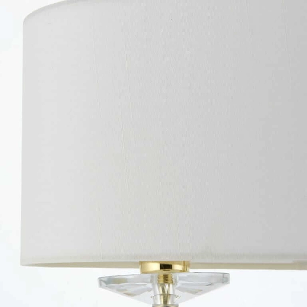 Lampa stołowa klasyczna Nixon 70564 Endon abażur ecru mosiądz