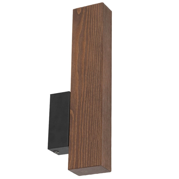 Podłużna lampa ścienna Teo 6613 LED 3W 3000K drewniana czarna