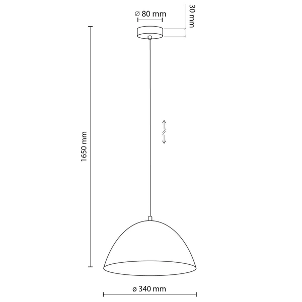 Lampa zwisająca do jadalni Faro 861 nad wyspę półokrąg miętowa