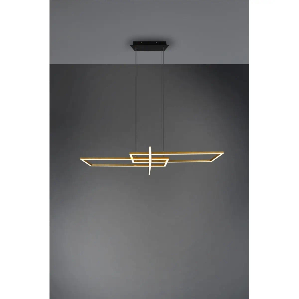 Wisząca lampa SALINAS 320310308 czarna złota LED 34W 3000K 150cm