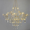 Wisząca LAMPA designerska SALAMANCA LE41324 Luces Exclusivas kryształowy żyrandol LED 20W 3000K do salonu złoty
