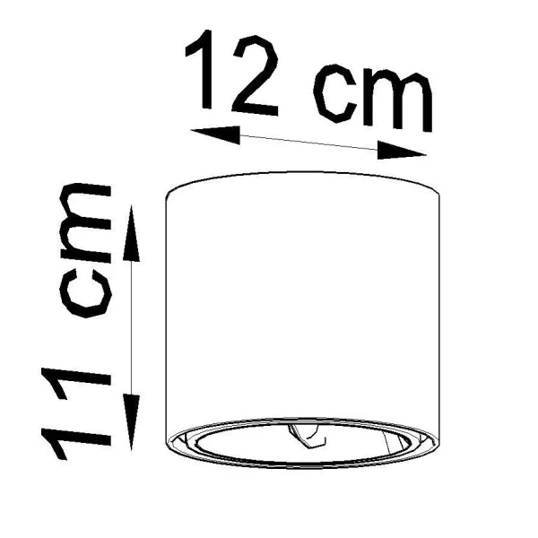 Spot LAMPA sufitowa SL.0695 metalowa OPRAWA downlight natynkowa tuba biała