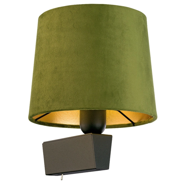 LAMPA ścienna CHILLIN 8198 Nowodvorski abażurowa OPRAWA klasyczny kinkiet zielony złoty czarny