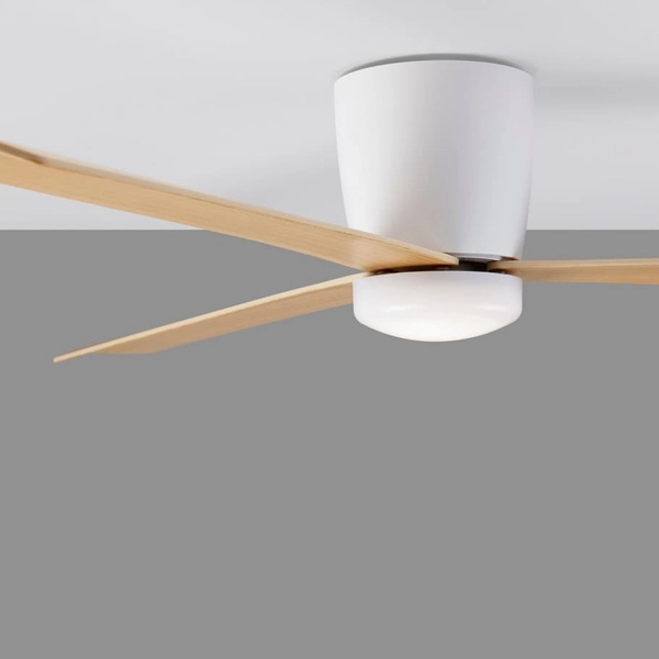 Sufitowy wentylator skandynawski DELL LE42955 Luces Exclusivas drewniany biały