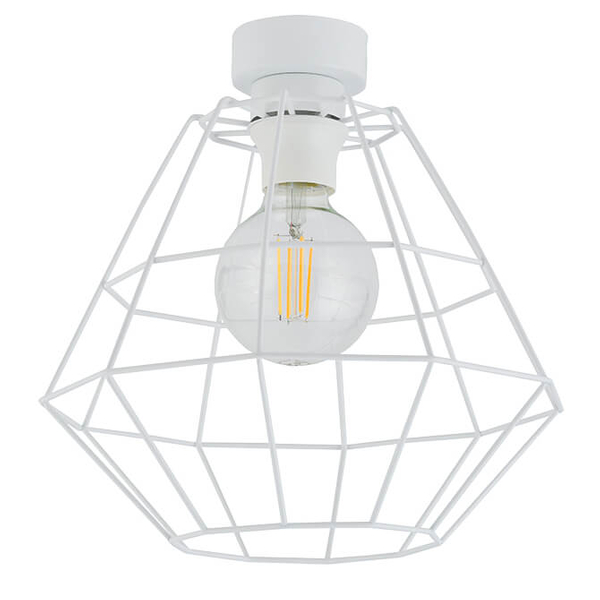 Lampa sufitowa Diamond 6210 TK Lighting druciana do kuchni biała