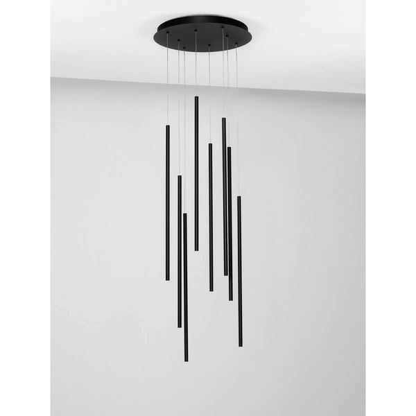 Metalowa lampa zwisowa Buga LE43486 LED 40W 3000K rurki czarna