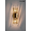 Szklana lampa na ścianę Lorenzo MSE010100338 Moosee metalowa kryształowa złota