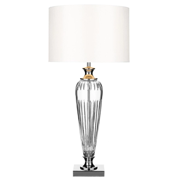 Stołowa lampa Hinton HIN4208 Dar Lighting klasyczna z abażurem biała