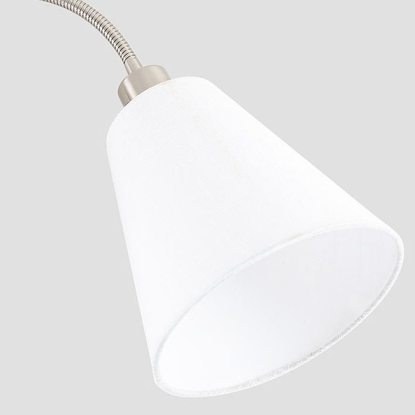 Regulowany kinkiet TONIA WL-76382-1-WH Italux abażurowa LAMPA ścienna biała