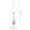 Świecznikowa żarówka Filament 49036/03/62 E14 3W 2200K 115lm bursztynowa