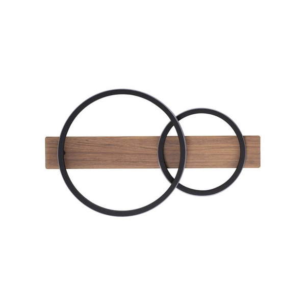 Sufitowa lampa nowoczesna Trooper LED 28W czarna brązowa