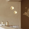 Lampa naścienna 23137 szklana kula do sypialni biały złoty