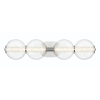 Szklany kinkiet Atomo QN-ATOMO-4W-PC LED 18,5W 3000K IP44 kule srebrny