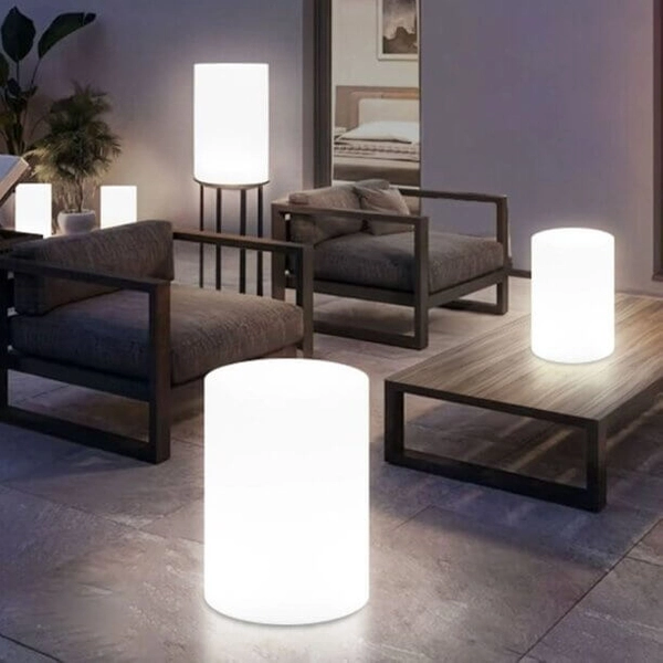 Stojąca lampa ogrodowa stolik Tube ES-SF051 LED 5W RGBW IP65 tuba biała