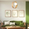 Okrągła lampa wisząca Sfera QN-SFERA-1P-TEAK szklana kula brązowy biały