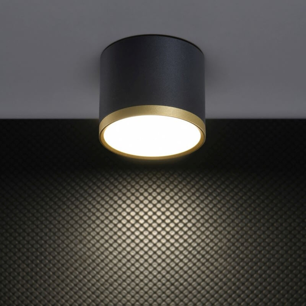 Lampa sufitowa LED 2275963 Candellux tuba do jadalni złota czarna