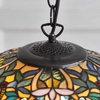 Szklana lampa wisząca Anderson 63902 Endon Tiffany witrażowa włącznik czarny kolorowy