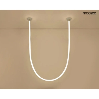 Lampa wisząca LASSO biała srebrna MSE15011004431 1xLED 50W 3000-4000K CCT wąż LED
