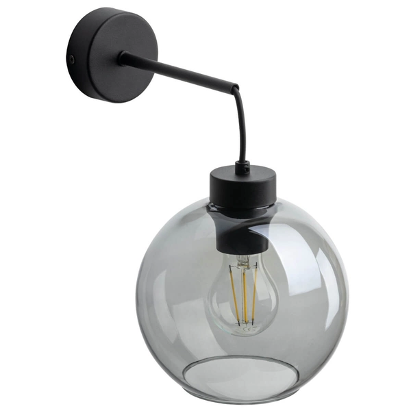 Naścienna lampa do sypialni Cubus 10243 loftowa czarna grafitowa