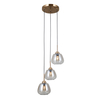 Nowoczesna lampa wisząca Felis PND-40824-3-GD szklana bursztynowa złota