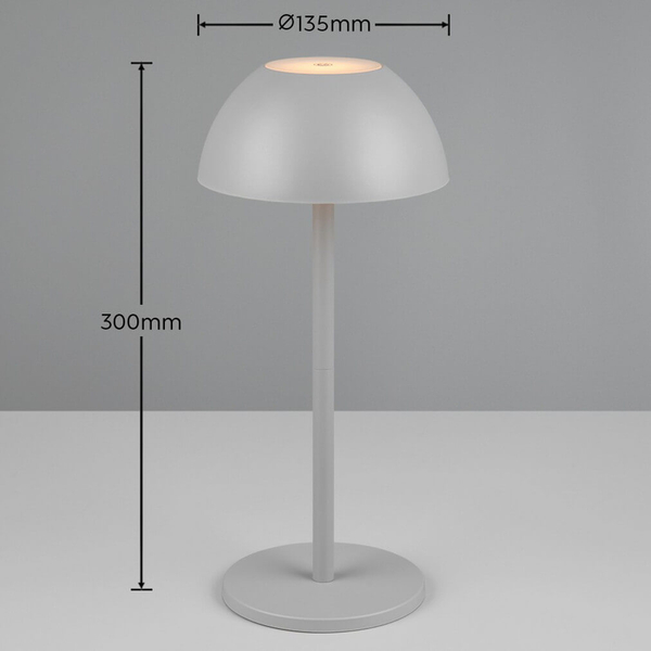 Stołowa lampka na taras Ricardo R54106177 LED 2W 3000K IP54 szara