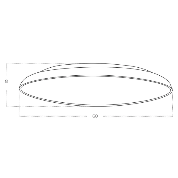 Ściemnialny plafon CLARA AZ5804 Azzardo LED 80W 3000-6000K czarny