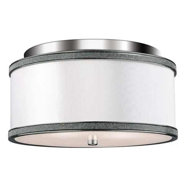 LAMPA sufitowa PAVE FE-PAVE-F-S Elstead FEISS metalowa OPRAWA plafon nikiel polerowany biały