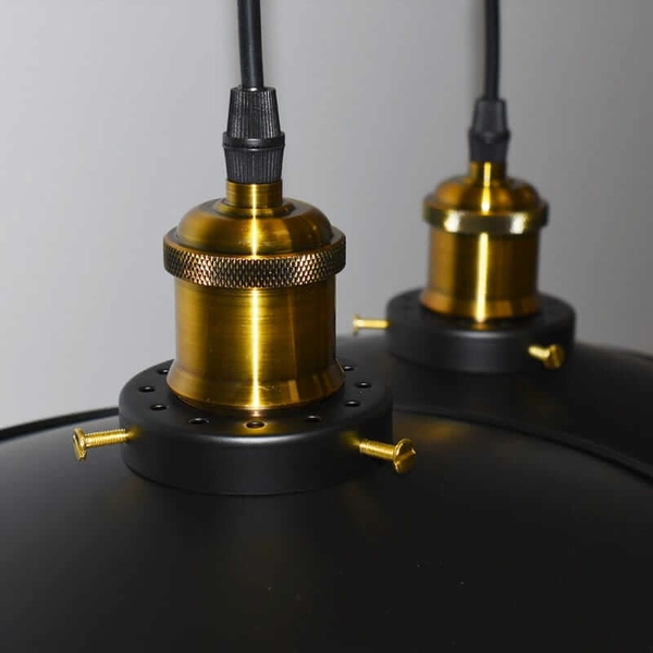 Kaskadowa lampa wisząca Retro ABR-LWRT-3xE27 Abruzzo czarna złota