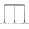 Wisząca lampa szklana Hadano HAD3661-12 falista chrom przezroczysty
