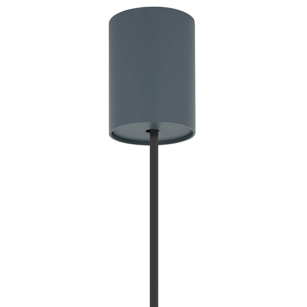 Metalowa lampa stożkowa ZENITH 11491 zwis szary błękit