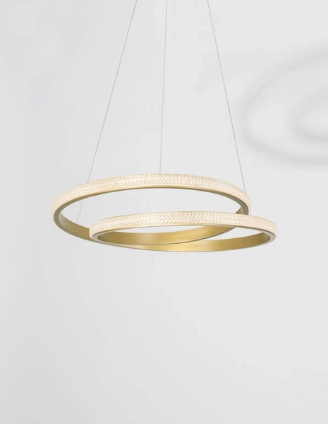 Kryształowa lampa wisząca Obera do salonu LED 25W złota