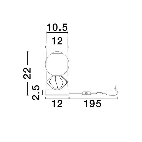 Ceramiczna lampka stołowa MONRETA LE45238 LED 6W 3000K szara biała