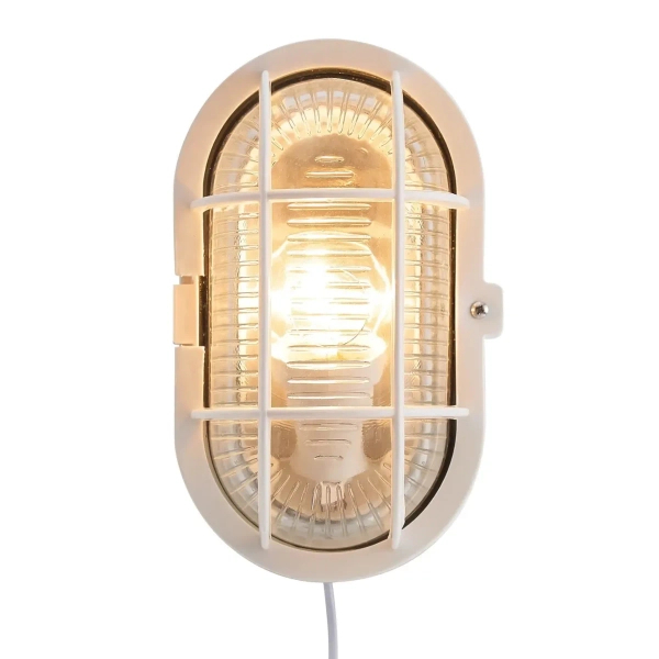 Naścienna lampa na taras Skotlampe 17051001 IP44 biała