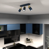 Ruchomy downlight kuchenny Joker loft niebieski złoty