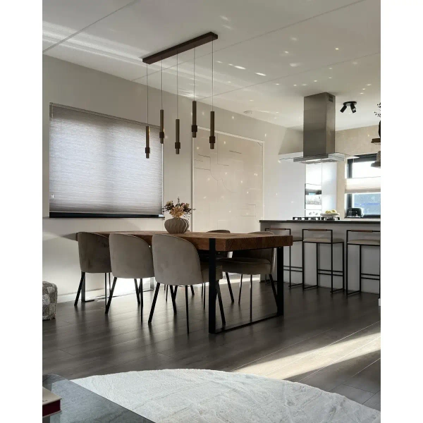 Zwieszana lampa tubki MARGARY 24402/30/96 LED 110W 2700K brązowy złoty