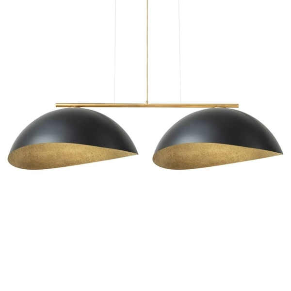 Lampa do jadalni wisząca nad stół Solar 40572 Sigma czarna złota