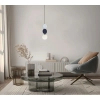 Nowoczesna lampa wisząca Andrea PND-59779B-1S-MLTI owalna szara