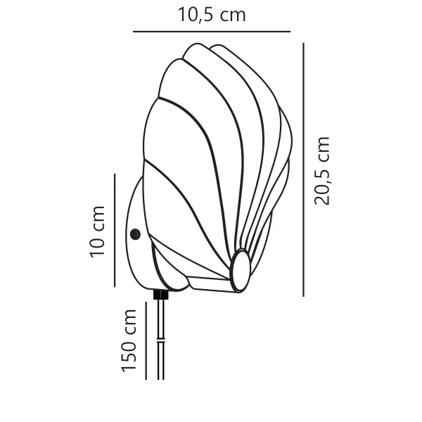 Sypialniany kinkiet ścienny Konchi 2312901023 muszelka zielony
