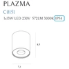 Plafon modernistyczny PLAZMA C0151 Maxlight LED 13W 3000K IP54 metal czarny