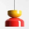 Wisząca lampa nad blat Tula 1132G19_14_C do salonu czerwona żółta