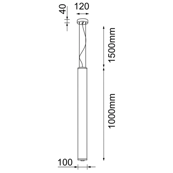 Podłużna wisząca lampa Merezi 1 5216 LED 30W 3000K szklana mosiądz patyna