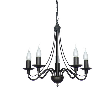 Żyrandol pałacowy Róża 397F1 Aldex lampa świecznikowa czarna salonowa