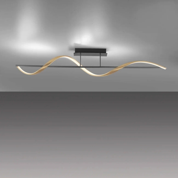 Sufitowa lampa Q-SWING mosiądz antracyt 6385-13 1xLED 24W CCT do salonu