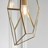 Geometryczna lampa wisząca Avery 73117 mosiądz przezroczysty
