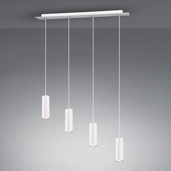 Lampa wisząca na belce MARLEY 312400401 Trio tubki kuchenna biały