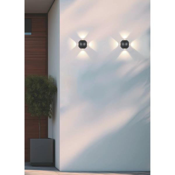 Kinkiet ogrodowy Avisio 246760432 Trio LED 2W 3000K IP54 kula czarna